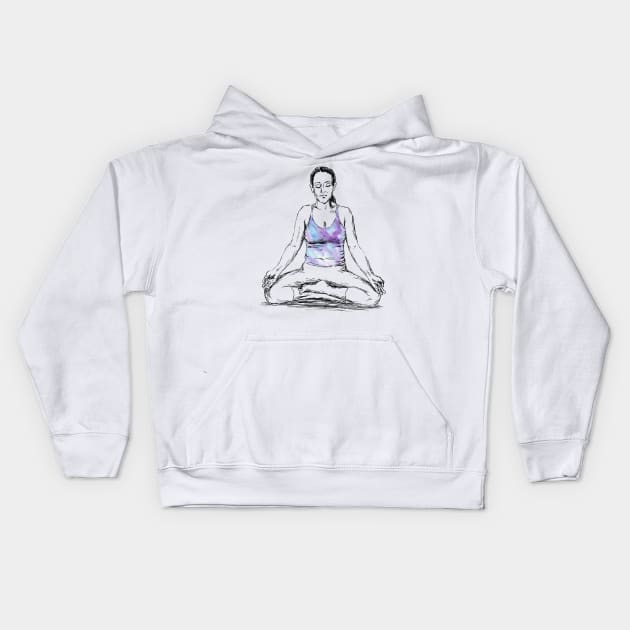 Ohm Meditation Image Kids Hoodie by rachelsfinelines